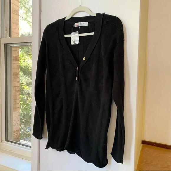NWT Free People Beach Oasis Set Black Crop Cardigan Sweater Shorts 2 Piece Set - Picture 8 of 15